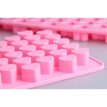 Mini Silicone Heart Shape Ice Cube Candy Chocolate Mold Pack of 2