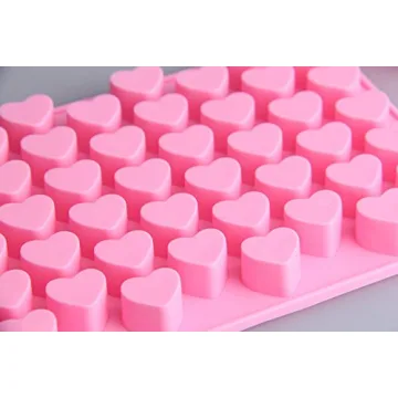 Mini Silicone Heart Shape Ice Cube Candy Chocolate Mold Pack of 2