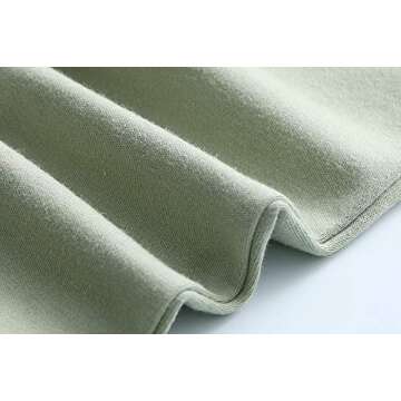 Owlivia Organic Cotton Baby Boy Girl 2-Pack Wiggle Pant Jogging Pant (Sage+Gray Melange, 3-6 Months)