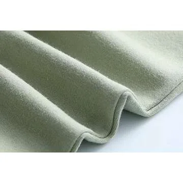 Owlivia Organic Cotton Baby Boy Girl 2-Pack Wiggle Pant Jogging Pant (Sage+Gray Melange, 3-6 Months)