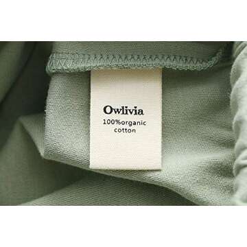 Owlivia Organic Cotton Baby Boy Girl 2-Pack Wiggle Pant Jogging Pant (Sage+Gray Melange, 3-6 Months)