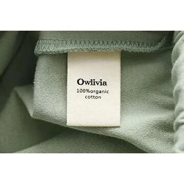 Owlivia Organic Cotton Baby Boy Girl 2-Pack Wiggle Pant Jogging Pant (Sage+Gray Melange, 3-6 Months)