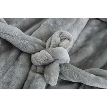 E.W Apparel Boys Robe Soft Fleece Bathrobe for Kids(Gray,7-8 Years)