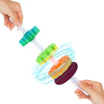 LMTNNB Spinning Stacking Toy - Rainbow Tower for Toddlers