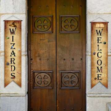 Enchanting Wizard Porch Signs - Magical Decor for Your Party
