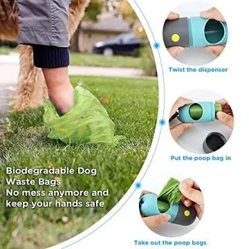 ABTOR Dog Poop Bag Dispenser with LED & Eco-Friendly Bags