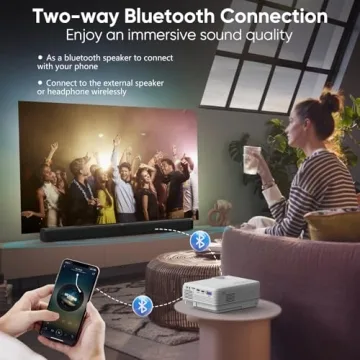 NISOO Mini Projector with WiFi and Bluetooth for Home