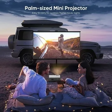 NISOO Mini Projector with WiFi and Bluetooth for Home