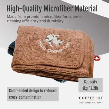 Rhinowares Barista Cloth Set for Coffee Lovers