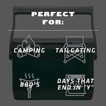 Stanley Adventure Leakproof Outdoor 16qt Cooler - Double Wall Foam Travel Insulated BPA Free Chest Cooler - Heavy Duty Camping Cooler with Flat Top Doubles as Seat