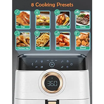 ALLCOOL 8QT Air Fryer 1700W with Touch Screen Exceptional Cooking