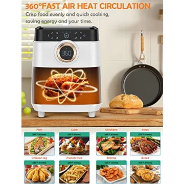 ALLCOOL 8QT Air Fryer 1700W with Touch Screen Exceptional Cooking
