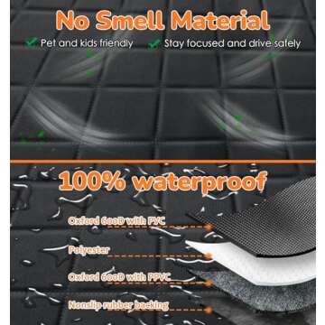 URPOWER Dog Car Seat Cover for Pets 100% Waterproof Hammock 600D Heavy Duty Scratch Proof Nonslip Durable Soft Back Seat Covers for Cars Trucks and SUVs