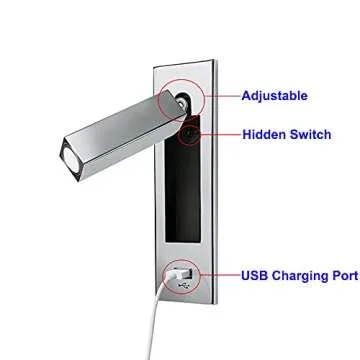 BRILLRAYDO 3W LED Spotlight with USB Charging Port