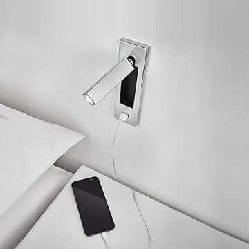 BRILLRAYDO 3W LED Spotlight with USB Charging Port