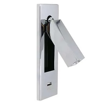 BRILLRAYDO 3W LED Spotlight with USB Charging Port