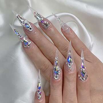 Nail Art AB Crystals Rhinestones - 3100pcs Nail Gems
