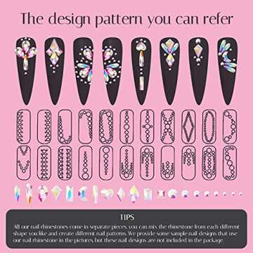 Nail Art AB Crystals Rhinestones - 3100pcs Nail Gems