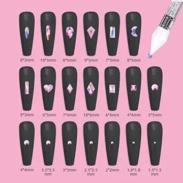 Nail Art AB Crystals Rhinestones - 3100pcs Nail Gems