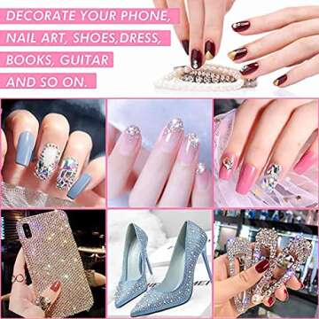 Nail Art AB Crystals Rhinestones - 3100pcs Nail Gems