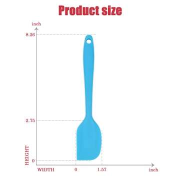 Hokisei Silicone Spatula Heat Resistant Small Rubber Spatulas Cooking Utensil Set Non-Stick Flexible Rubber Essential Cooking Gadget For Cake/Cream/Pastry/Butter/Batter Mixing/Cooking-(5 Pieces)