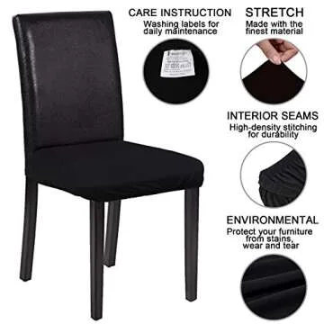 Voilamart Stretchable Dining Chair Covers - Pack of 4