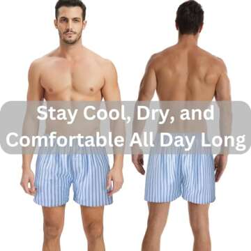 CINVIK Fun Boxer Shorts - Breathable Organic Cotton Boxers 3 Pack