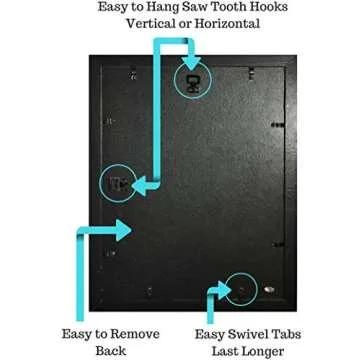 Tasse Verre 11x14 Collage Picture Frame - High Definition Glass Front Covered - Mat Holds Five 4x6 Photos (11x14 Black - Fits Five 4x6 Photos 2-Pack)