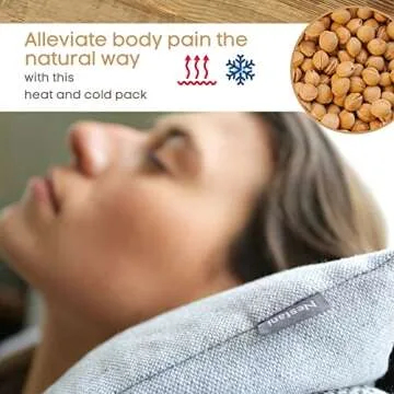 Nestani Microwave Heating Pad for Pain Relief - Cherry Seed Reusable Heat Pack - Microwavable Natural Hot and Cold Compress Pillow Bag for Back, Neck, Arm, Muscles, Joints, Shoulder, Menstrual Cramps