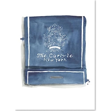 FURBISH Travel Wall Art Print - The Carlyle Matchbook - Aesthetic Room Decor for New York Lovers