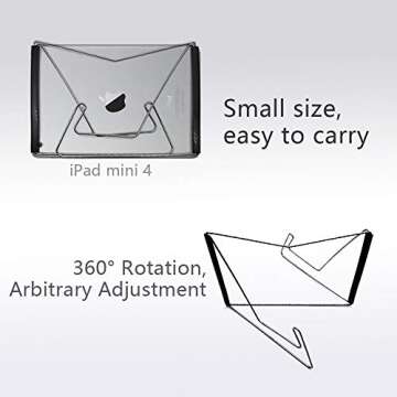 Textbook Stands,1PC Fold-n-Stow Metal Bookstand,Music Book Easel Display Holder,Adjustable Reading S...