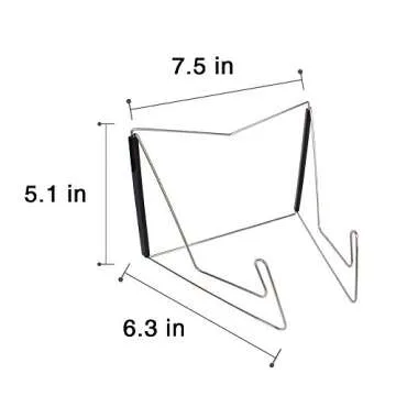 Textbook Stands,1PC Fold-n-Stow Metal Bookstand,Music Book Easel Display Holder,Adjustable Reading Stand,Small Book Rest for Kitchen Counertops,Bookrest for Hardcover Ipad,Cookbook,Recipe (1)