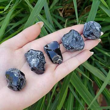 Sublime Gifts - Apache Tears Volcanic Obsidian Natural Healing Crystal Gemstone Stones - 2pc Set
