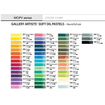 MUNGYO Gallery Artists' Soft Oil Pastels Professional, 48 Assorted Colors, Vibrant and Blendable