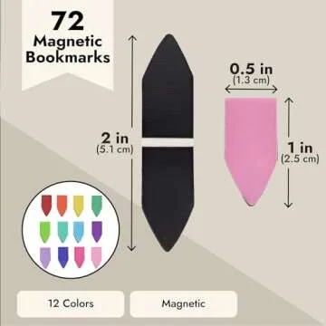 Bright Creations 72 Pack Rainbow Arrow Magnetic Bookmarks