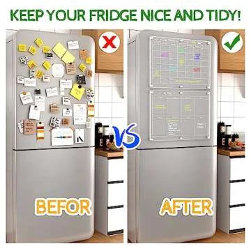 Magnetic Calendar for Fridge - 3-in-1 Reusable Planner