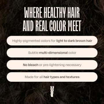 oVertone Haircare Color Depositing Conditioner - 8 oz Semi Permanent Hair Color with Shea Butter & Coconut Oil - Temporary Hair Color Dye - Vegan, Cruelty-Free - Espresso Brown.