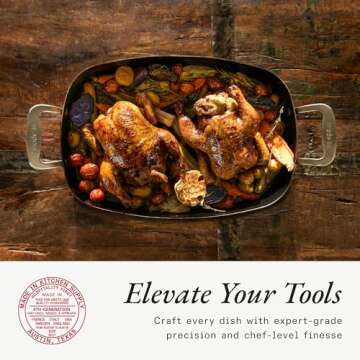 Blue Carbon Steel Roasting Pan - Professional Grade Cookware