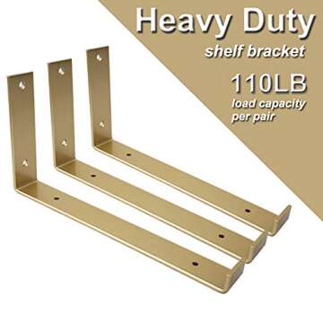12 Inch Heavy Duty Shelf Brackets for Floating Shelves