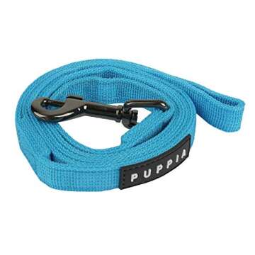 PUPPIA Two Tone Dog Lead Strong Durable Comfortable Grip Walking Training Leash for Small & Medium D...
