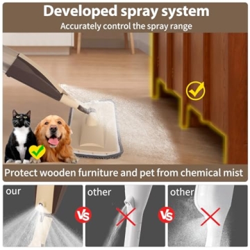 Lightweight Wet Spray Mop with Washable Pads for All Floors