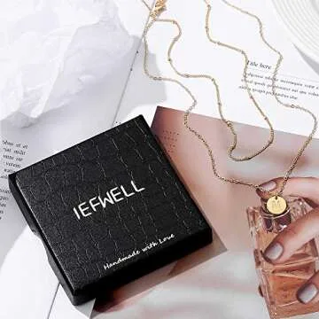 IEFWELL Valentines Day Gifts for Girls - Kids Valentines Day Gifts for School Gold Initial Necklaces for Girls Gifts for Girls Letter E Necklaces for Girls Gold Necklaces for Women Layered Necklaces