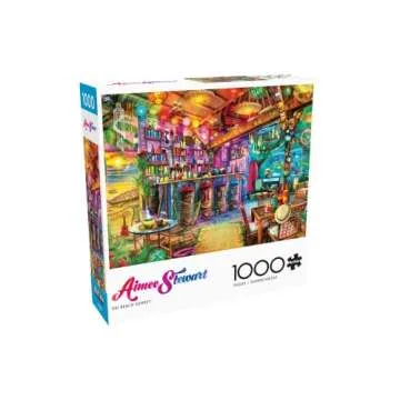 Buffalo Games Tiki Beach Sunset 1000 Piece Jigsaw Puzzle