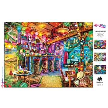 Buffalo Games Tiki Beach Sunset 1000 Piece Jigsaw Puzzle