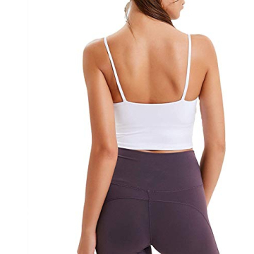 UOTJCNR Longline Yoga Tank Top Padded Sports Bra