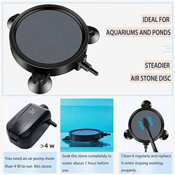 Pawfly 4" Air Stone for Aquariums & Ponds - 2 Pack