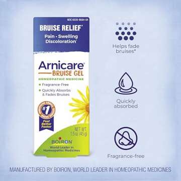 Boiron Arnicare Bruise Gel for Pain Relief from Bruising and Swelling or Discoloration from Injury - 1.5 oz