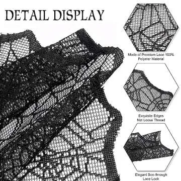Stylish Halloween Lace Table Runner for Festive Decor