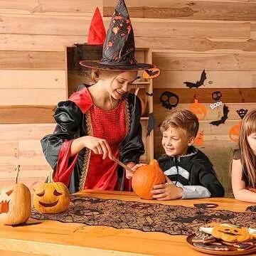 Stylish Halloween Lace Table Runner for Festive Decor