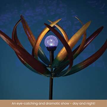 Colorful 74" Multi-Color Tulip Wind Spinner